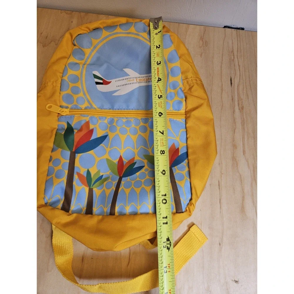 Emirates Airlines Expo 2020 Dubai Mini Kids Amenity Backpack Bag UAE Blue Yellow